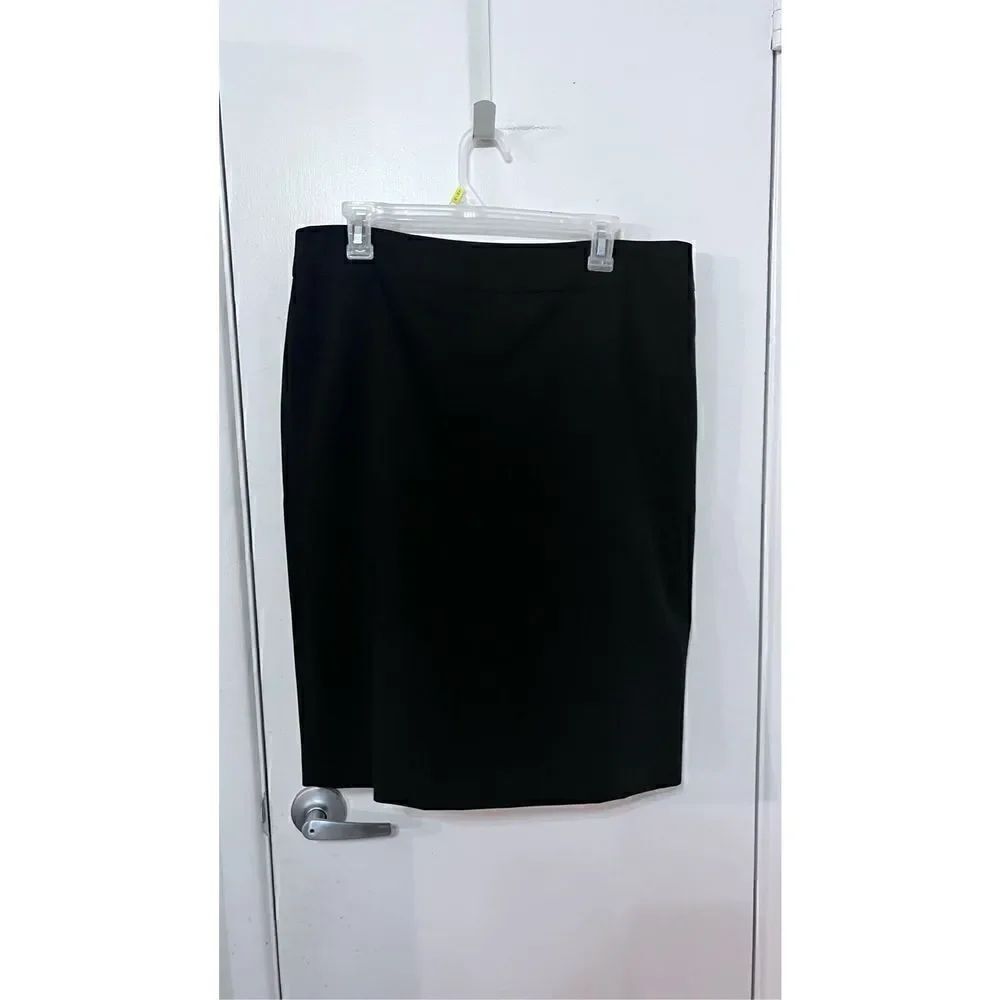 Armani Collezioni Giorgio Italy Womens Straight Pencil Skirt Solid Black Size 12
